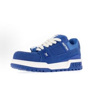 LOUIS VUITTON Trainer Maxi Little Fat Ding Lace-up Low-top Low-top Fashion Sneakers Men's Blue