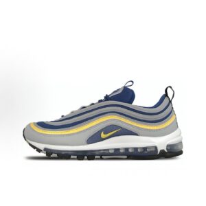 Nike Air Max 97 Round Toe Lace-Up Low-Top Casual Running Shoes Men's Blue Gray