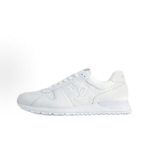LOUIS VUITTON Run Away cow leather round toe lace-up low-top lifestyle casual shoes men's white