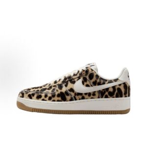 Nike Air Force 1 Low Cheetah Print Fashionable and comfortable Non-slip wear-resistant low-top sneakers Women's brown and black